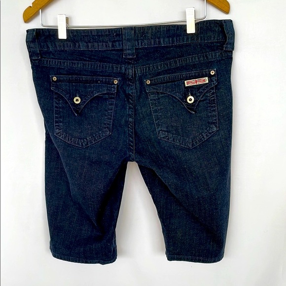 Hudson Dark Wash Bermuda Denim Shorts Size 32 - Picture 4 of 11